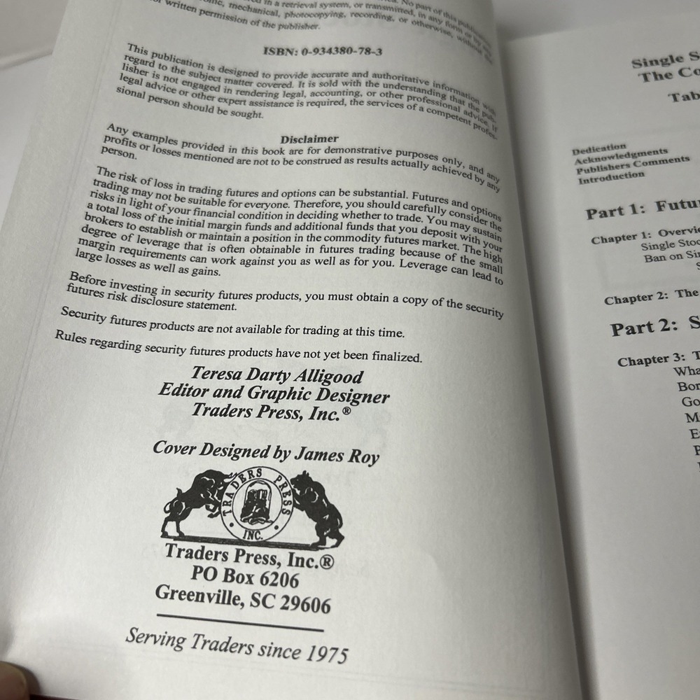 The Complete Guide to Single Stock Futures Greenberg RARE - Picture 5 of 10